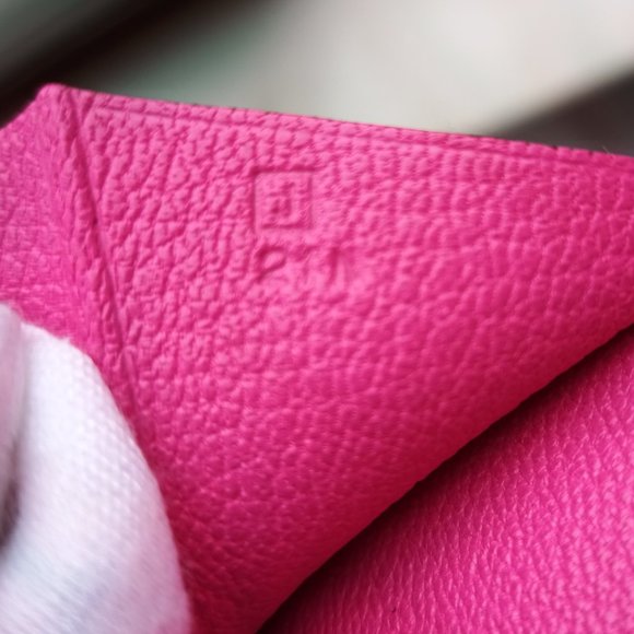 Astounding EUC Hermes LIZARD Bearn Long Wallet Full Inclusion + Bag! Magenta - Picture 14 of 15